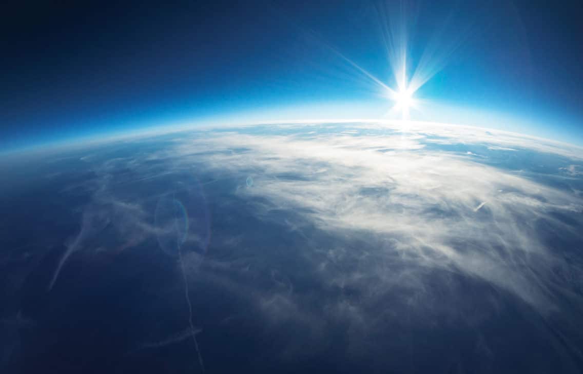 Near Space photography - globe, world, sun